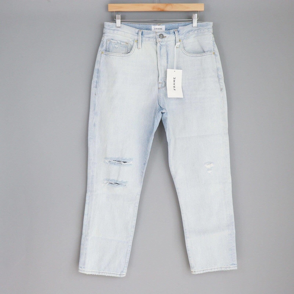 Frame Jeans Size 31 Le Original Straight Ripped Distressed Demin